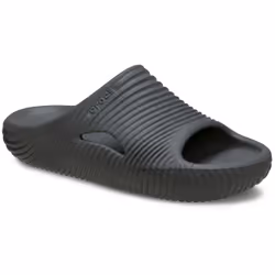 ) Crocs Mellow Tide Recovery Thermoplastic Slate Grey Slides - Grey, 8 (Adults'