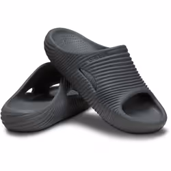 ) Crocs Mellow Tide Recovery Thermoplastic Slate Grey Slides - Grey, 8 (Adults'