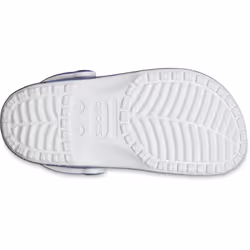 ) Crocs Classic Denim Thermoplastic Moonlight Clogs - White, 4 (Adults'