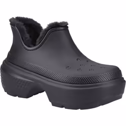 ) Crocs Stomp Shorty Thermoplastic Women's Black Boots - Black, 5 (Adults'