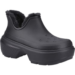 ) Crocs Stomp Shorty Thermoplastic Women's Black Boots - Black, 5 (Adults'