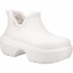 ) Crocs Stomp Shorty Thermoplastic Women's Linen Boots - White, 7 (Adults'