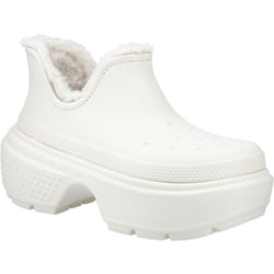 ) Crocs Stomp Shorty Thermoplastic Women's Linen Boots - White, 7 (Adults'