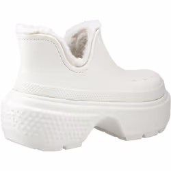 ) Crocs Stomp Shorty Thermoplastic Women's Linen Boots - White, 7 (Adults'