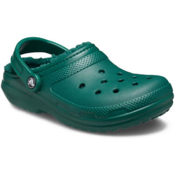 ) Crocs Classic Lined Clog Thermoplastic Emerald Clogs - Green, 7 (Adults'