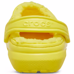 ) Crocs Classic Lined Clog Thermoplastic Cyber Yellow Clogs - Yellow, 7 (Adults'