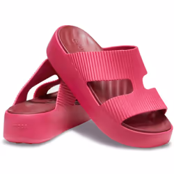 ) Crocs Getaway Platform Thermoplastic Women's Dragon Fruit Sandals - Pink, 4 (Adults'