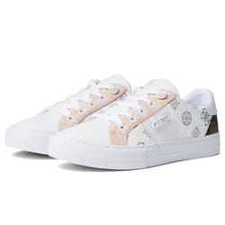GUESS Womens Loven Sneaker  White/Pink 680  7.5 US