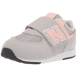 New Balance Kid's 574 V1 New-b Hook and Loop Sneaker  Rain Cloud/Pink Haze  2 Wide Infant