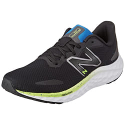 New Balance Men's Fresh Foam Arishi V4 Running Shoe  Black/Pixel Green/Cobalt  11.5 X-Wide
