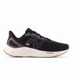 New Balance Women's Fresh Foam Arishi V4 Running Shoe  Black/Light Gold Metallic/Gum 2  10.5 Wide
