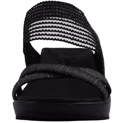 Skechers Women's Beverlee-High Tea Wedge Sandal Black/Black 7 Wide