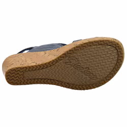 Skechers Women's Beverlee-High Tea Wedge Sandal Navy 9 Wide