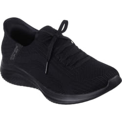 Skechers Slip Ins Ultra Flex 3.0 Brilliant Womens Ladies Black Handsfree Trainers - Black Black, UK 4