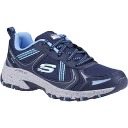 ) Skechers Hillcrest Leather Women's Navy/Blue Trainers - Blue, 3 (Adults'