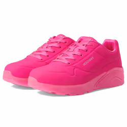 Skechers Kids Girls Street Uno Ice Sneaker  Hot Pink  4 Big Kid
