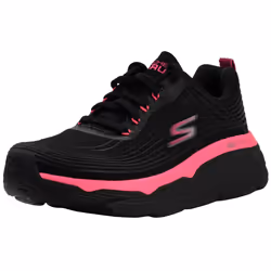 Skechers Women's Max Cushioning Elite Sneaker Black/Hot Pink 8 W US