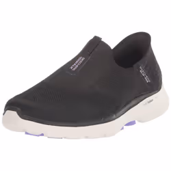 Skechers Women's Hands Free Slip-ins Go Walk 6-Fabulous View Sneaker Black/Lavender 8.5 Wide