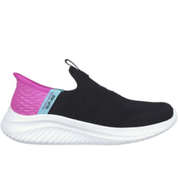 Skechers Kids Ultra Flex 3.0 Fresh Time Slip On Memory Foam Trainers Sneakers - 10K UK, Black