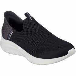 ) Ultra Flex 3.0 - Smooth Step | Black | Mens Slip Ins Trainers - 8 (Adults'