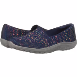 Skechers Women's Relaxed Fit: Reggae Fest - Wicker Slip-On - Wide Width Navy 8 W