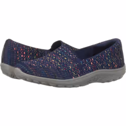 Skechers Womens  Relaxed Fit Reggae Fest  Wicker SlipOn  Wide Width Navy 10 W