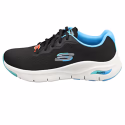Skechers Arch Fit Vegan Womens Fashion Trainers in Black Blue - 4
