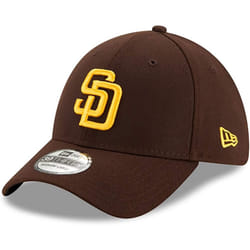 New Era MLB 39Thirty Team Classic Stretch Flex Fit Team Color Primary Logo Primary Logo Baseball Cap Hat - San Diego Padres Brown - Small-Medium