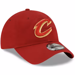 New Era Unisex-Adult NBA 9TWENTY Core Classic Team Color Primary Logo Adjustable Hat Cap One Size Fits All - Cleveland Cavaliers Burgundy