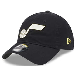 New Era Unisex-Adult NBA 9TWENTY Core Classic Team Color Primary Logo Adjustable Hat Cap One Size Fits All - Utah Jazz Black