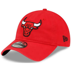 New Era Unisex-Adult NBA 9TWENTY Core Classic Team Color Primary Logo Adjustable Hat Cap One Size Fits All - Chicago Bulls Red