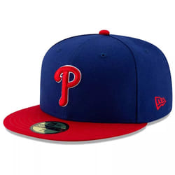 New Era MLB 59FIFTY 2-Tone Authentic Collection Fitted On Field Game Cap Hat (as1  Numeric  Numeric_7_and_3_Quarters  Philadelphia Phillies)