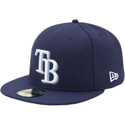 New Era MLB 59FIFTY Team Color Authentic Collection Fitted On Field Game Cap Hat (7 7/8  Tampa Bay Rays)