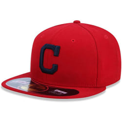 New Era MLB 59FIFTY Team Color Authentic Collection Fitted On Field Game Cap Hat (7 3/4  Cleveland Guardians Red)