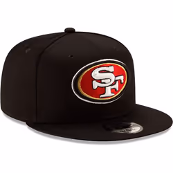 New Era NFL 9FIFTY Adjustable Snapback mens Hat Cap One Size Fits All (San Francisco 49ers Black)