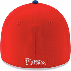 New Era MLB 39Thirty Team Classic Stretch Flex Fit Team Color Primary Logo Primary Logo Baseball Cap Hat - Philadelphia Phillies Red - Medium-Large