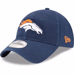 New Era NFL Core Classic 9TWENTY Team Color Adjustable Hat Cap One Size Fits All - Denver Broncos Navy
