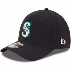 New Era MLB 39Thirty Team Classic Stretch Flex Fit Team Color Primary Logo Primary Logo Baseball Cap Hat - Seattle Mariners N ...