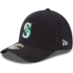 New Era MLB 39Thirty Team Classic Stretch Flex Fit Team Color Primary Logo Primary Logo Baseball Cap Hat - Seattle Mariners Navy - Small-Medium