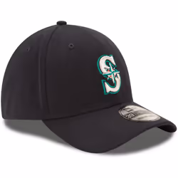 New Era MLB 39Thirty Team Classic Stretch Flex Fit Team Color Primary Logo Primary Logo Baseball Cap Hat - Seattle Mariners Navy - Small-Medium