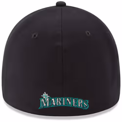 New Era MLB 39Thirty Team Classic Stretch Flex Fit Team Color Primary Logo Primary Logo Baseball Cap Hat - Seattle Mariners Navy - Small-Medium