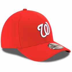 New Era MLB 39Thirty Team Classic Stretch Flex Fit Team Color Primary Logo Primary Logo Baseball Cap Hat - Washington Nationals Red - Medium-Large