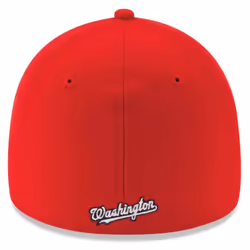 New Era MLB 39Thirty Team Classic Stretch Flex Fit Team Color Primary Logo Primary Logo Baseball Cap Hat - Washington Nationals Red - Medium-Large
