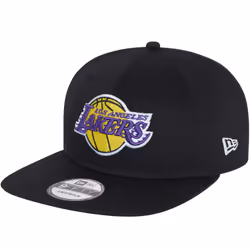 New Era Los Angeles Lakers 9FIFTY Adjustable Snapback Cap Hat - Black - S/M, Black