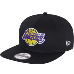 New Era Los Angeles Lakers 9FIFTY Adjustable Snapback Cap Hat - Black - S/M, Black