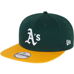 New Era Oakland Athletics 9FIFTY Adjustable Snapback Cap Hat - Green/Yellow - S/M, Green/Yellow