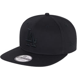 New Era Los Angeles Dodgers 9FIFTY Adjustable Snapback Cap Hat - Black - S/M, Black