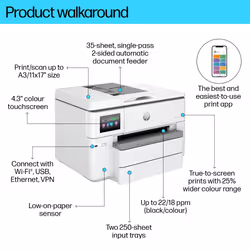 HP OfficeJet Pro 9730e Wide Format All-in-One Printer - Additional view 5