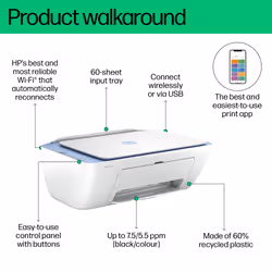 HP DeskJet 2822e All-in-One Printer - Additional view 4
