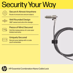 HP Essential Nano Combination Cable Lock - Additional view 4